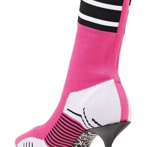 Dolce Gabbana logo stretch knit sock boots